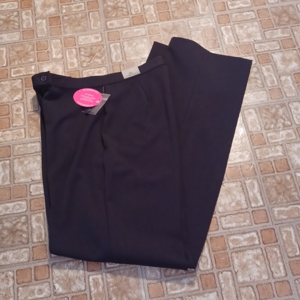 Investments Madison Ave dress pants women's size 8 long black